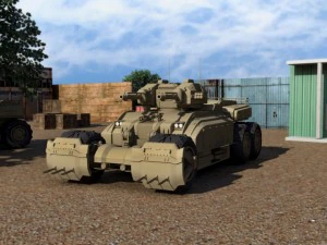 tanque de fic&ccedil;&atilde;o cient&iacute;fica Modelo 3D