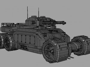 tanque de fic&ccedil;&atilde;o cient&iacute;fica Modelo 3D