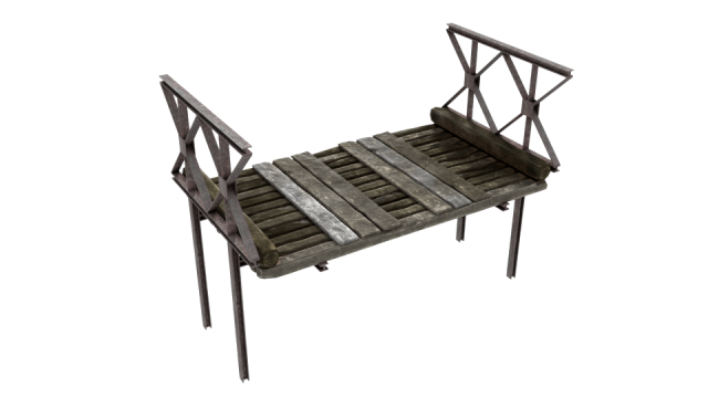 wood bridge 3D Model .c4d .max .obj .3ds .fbx .stl .blend 