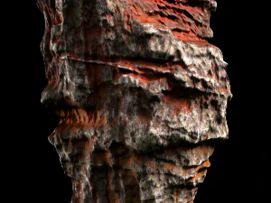 록 레드 3D 모델