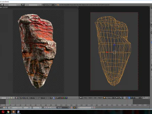 록 레드 3D 모델