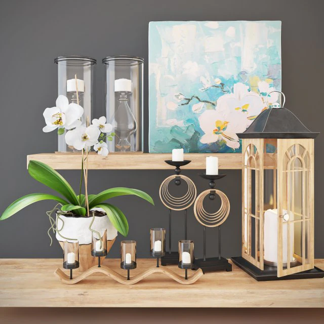 decoration set 3D Model .c4d .max .obj .3ds .fbx .stl .blend 