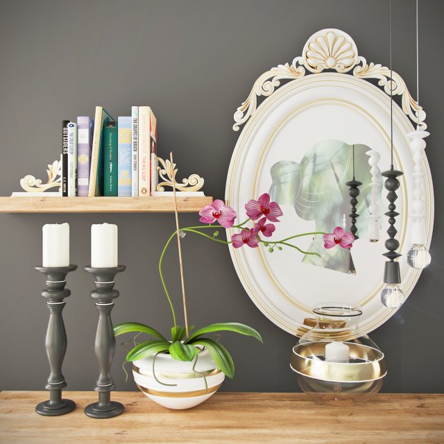 classic decoration set 3D Модель .c4d .max .obj .3ds .fbx .stl .blend 