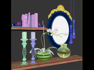 classic decoration set 3D Модель