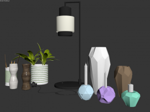 herstal decor set 3D Model