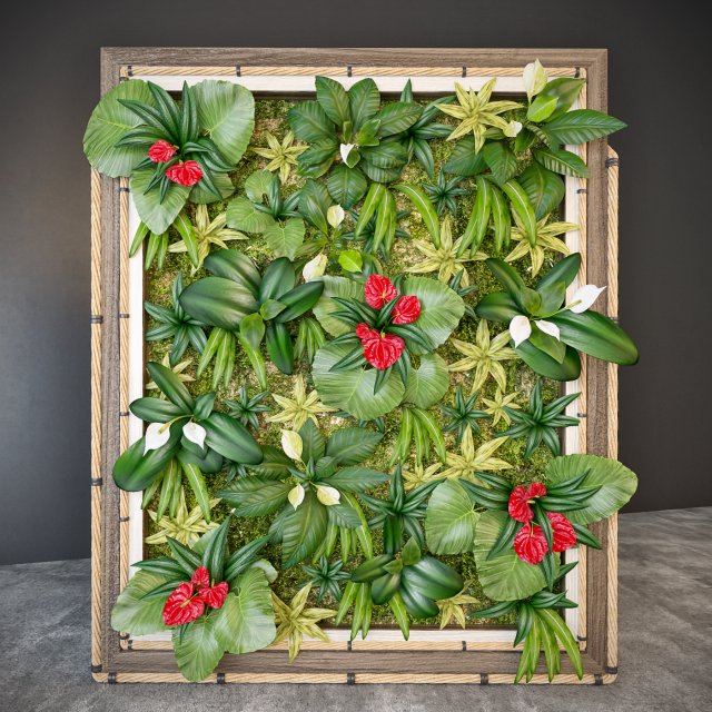 fytowall with slope Modelo 3D .c4d .max .obj .3ds .fbx .stl .blend 