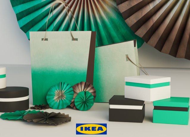 ikea paper decorations Model 3D .c4d .max .obj .3ds .fbx .stl .blend 