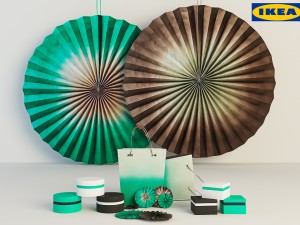 ikea paper decorations Model 3D