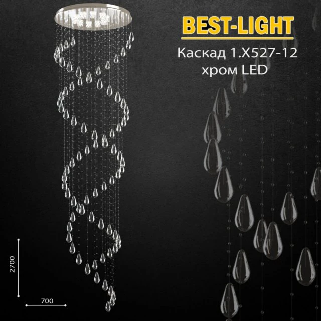 best-light kaskad 1x527-12 chrome led 3D Model .c4d .max .obj .3ds .fbx .stl .blend 