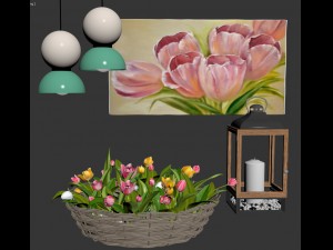 tulip decoration Model 3D