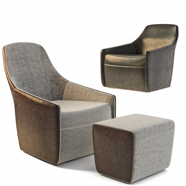 walter knoll foster 520 armchair 3D Model .c4d .max .obj .3ds .fbx .stl .blend 