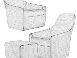 walter knoll foster 520 armchair 3D Model