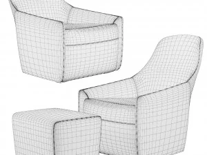 walter knoll foster 520 armchair 3D Model