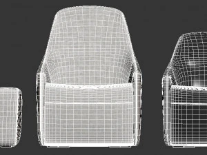 walter knoll foster 520 armchair 3D Model