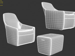walter knoll foster 520 armchair 3D Model