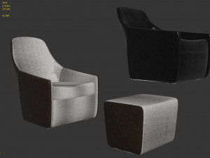 walter knoll foster 520 armchair 3D Model