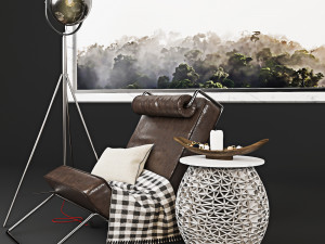 armchair with decor 2 Modelo 3D