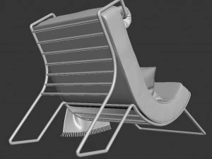 armchair with decor 2 3D Model