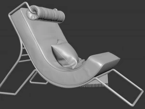 armchair with decor 2 3D Model