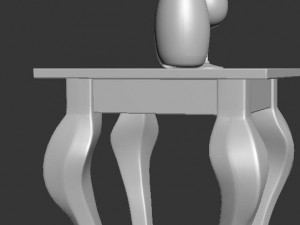 armchair with decor 3 Model 3D