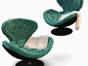 armchair with decor 4 3D Модель