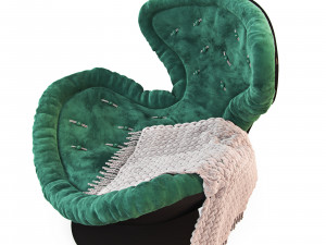 armchair with decor 4 Modelo 3D