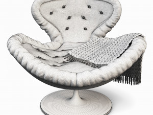 armchair with decor 4 Modelo 3D