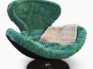 armchair with decor 4 Modelo 3D