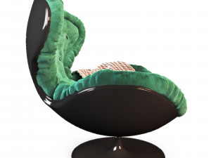 armchair with decor 4 Modelo 3D