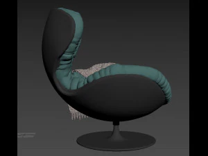 armchair with decor 4 3D Model