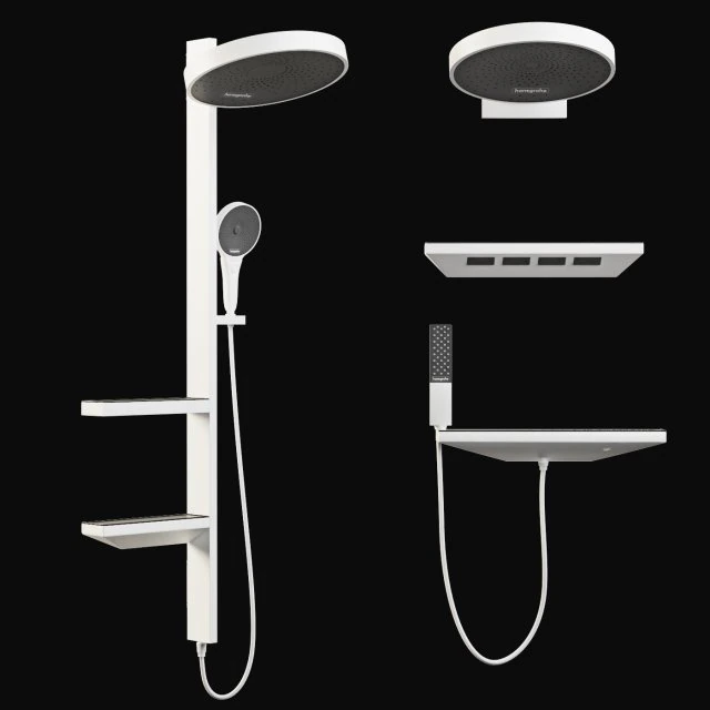 hansgrohe rainfinity 3D Model .c4d .max .obj .3ds .fbx .stl .blend 