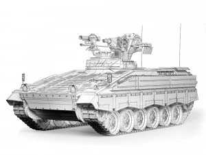 BMP Marder 1A3 1989 3D Model