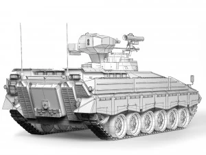 BMP Marder 1A3 1989 3D Model