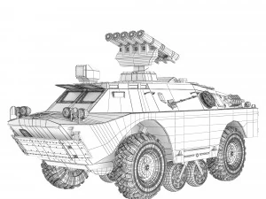 BRDM-2 9P148 Konkurs 1978 3D Model