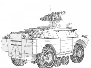 BRDM-2 9P148 Konkurs 1978 3D Model
