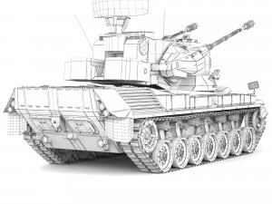 FlakPz 2 Gepard 1A2 2006 3D Model
