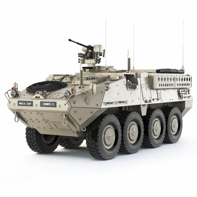 M1126 Stryker 2002 Modelo 3D .c4d .max .obj .3ds .fbx .stl .blend 