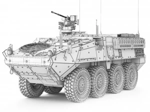 M1126 Stryker 2002 3D Model