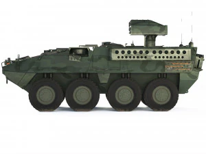 M1134 ATGM Stryker 2008 3D Model