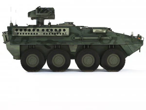 M1134 ATGM Stryker 2008 3D Model