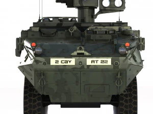 M1134 ATGM Stryker 2008 3D Model