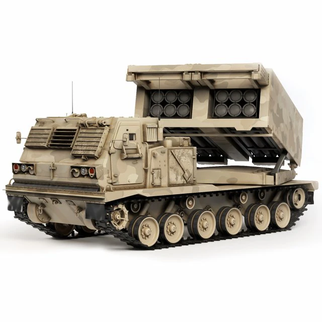 MLRS M270 A1 1998 3D Model .c4d .max .obj .3ds .fbx .stl .blend 