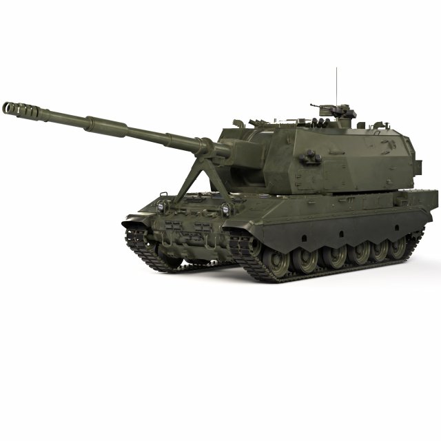 Self-Propelled Howitzer 2S35 Coalition-SV 2015 Modello 3D .c4d .max .obj .3ds .fbx .stl .blend 
