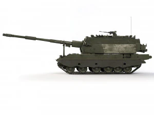 Self-Propelled Howitzer 2S35 Coalition-SV 2015 3D Model