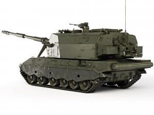 Self-Propelled Howitzer 2S35 Coalition-SV 2015 Modello 3D
