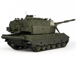 Self-Propelled Howitzer 2S35 Coalition-SV 2015 3D Model