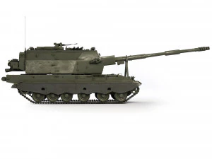 Self-Propelled Howitzer 2S35 Coalition-SV 2015 3D Model
