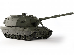 Self-Propelled Howitzer 2S35 Coalition-SV 2015 Modello 3D