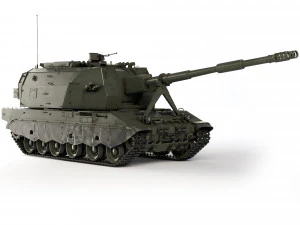 Self-Propelled Howitzer 2S35 Coalition-SV 2015 3D Model