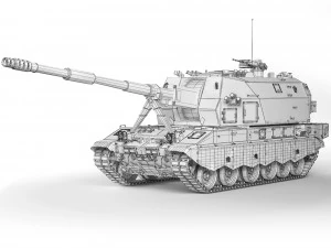 Self-Propelled Howitzer 2S35 Coalition-SV 2015 3D Model